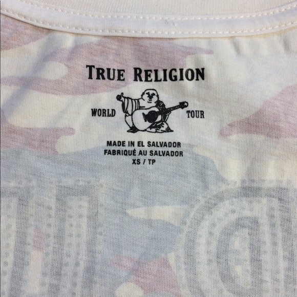 True Religion Camo Printed V-Neck Tee - Picture 6 of 9